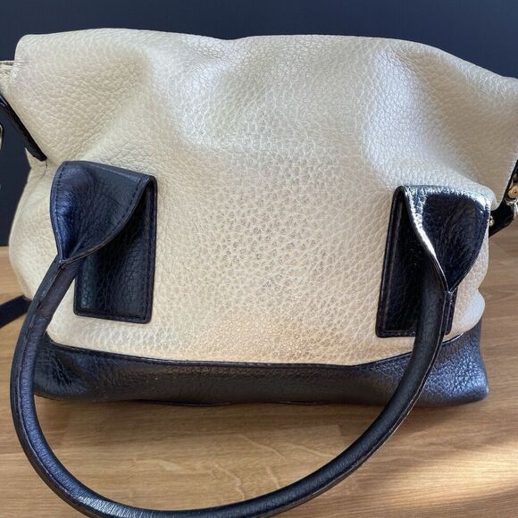 Kate Spade Carmen Southport Avenue Buttermilk Cream Black Satchel Purse - Picture 5 of 15